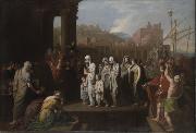 Benjamin West Agrippina Landing at Brundisium with the Ashes of Germanicus USA oil painting artist